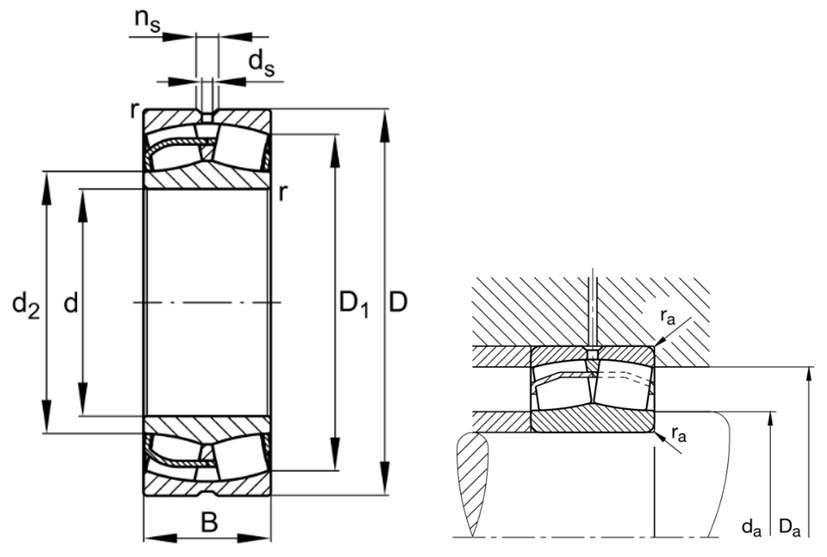24126-BE-XL-2VSR Spherical Roller Bearing drawing 24126-BE-XL-2VSR Spherical Roller Bearing drawing